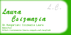 laura csizmazia business card